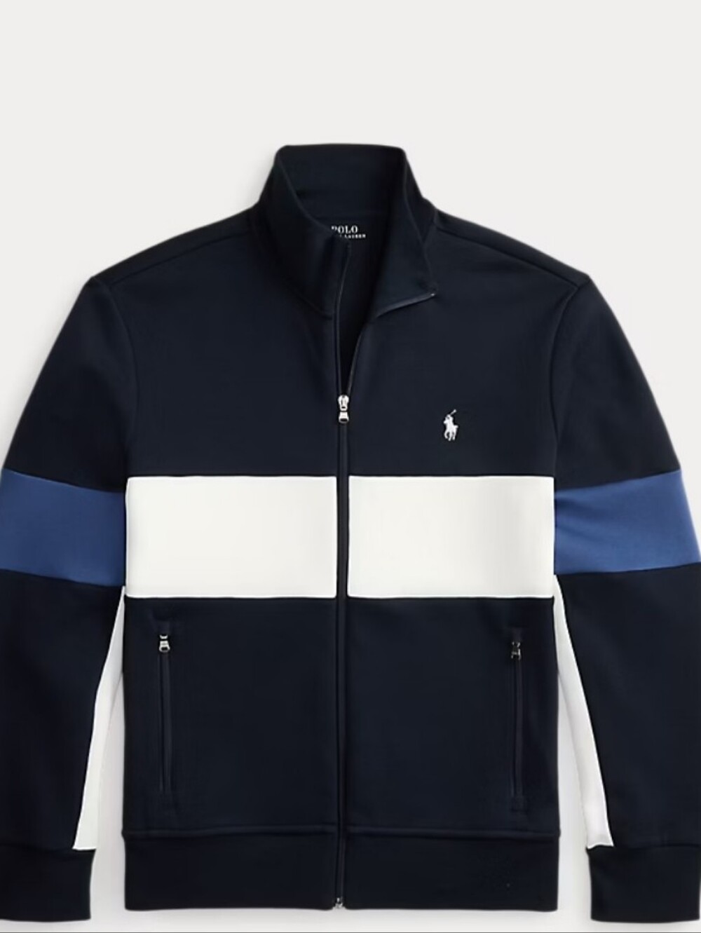 Polo Ralph Lauren Double Knit Track Jacket Full Zip Sweater Men's Size XLT  NWT